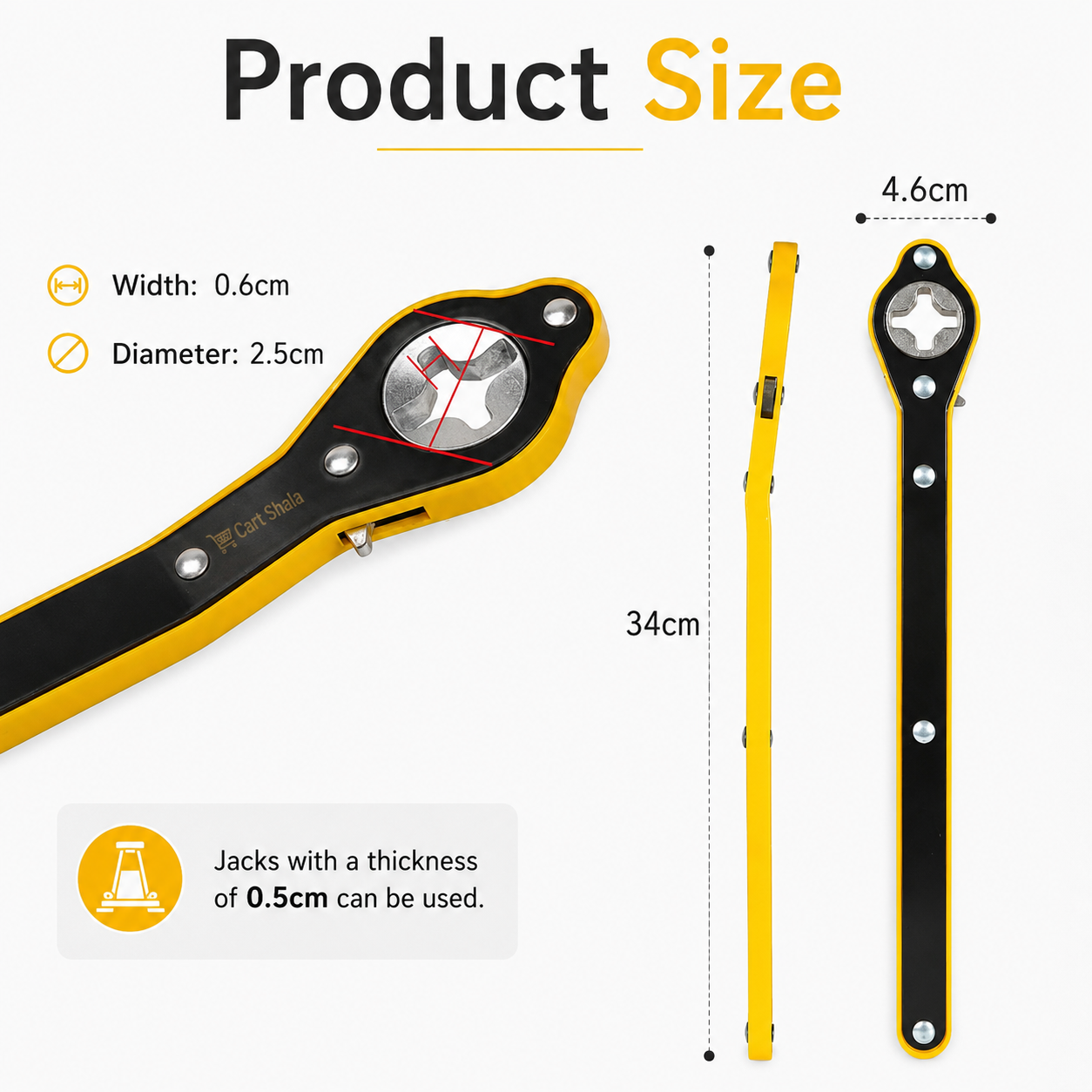 Universal Car Jack Ratchet Wrench – Cart Shala