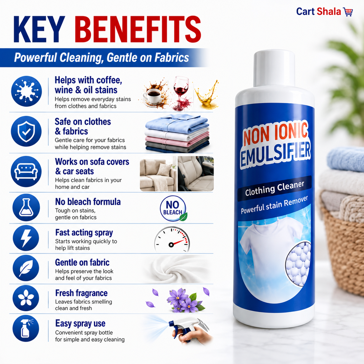 All-Purpose Clothing Stain Cleaner – Removes Coffee, Wine & Oil Stains in Seconds! BUY 1 GET 1 FREE