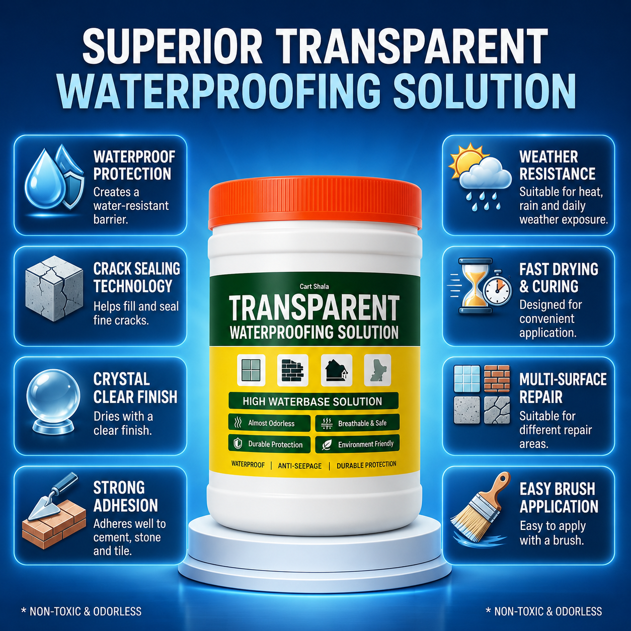 Transparent Waterproof Sealant (Pack Of 2)