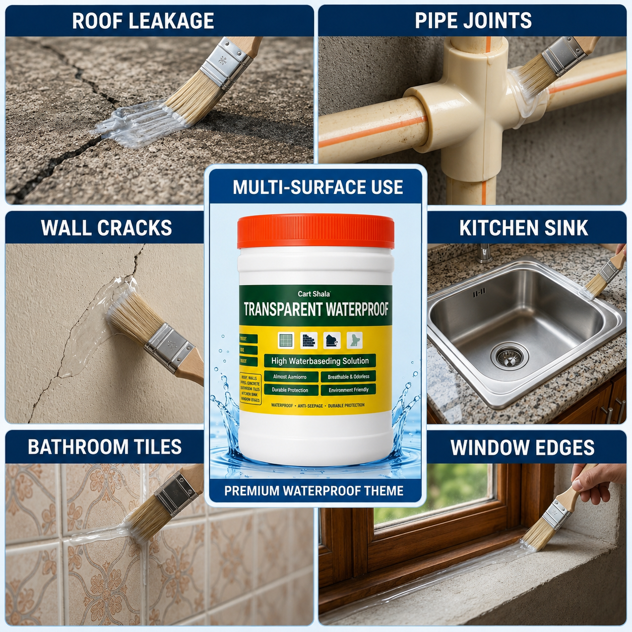 Transparent Waterproof Sealant (Pack Of 2)