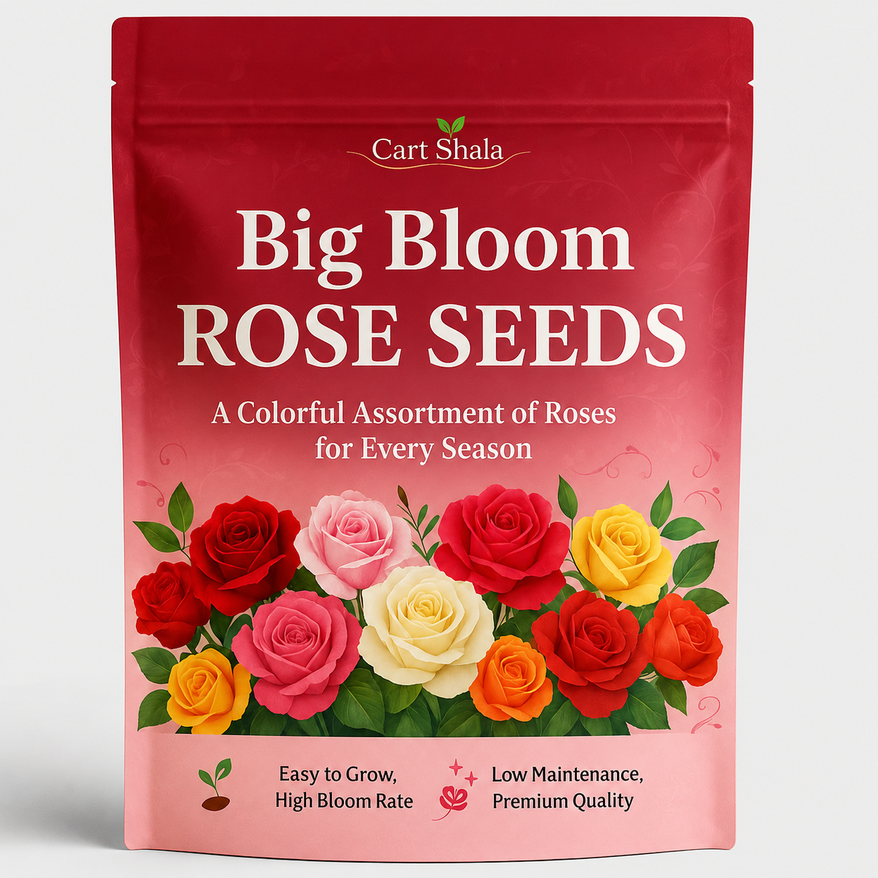 Cart Shala Big Bloom Rose Seeds (Pack of 2)