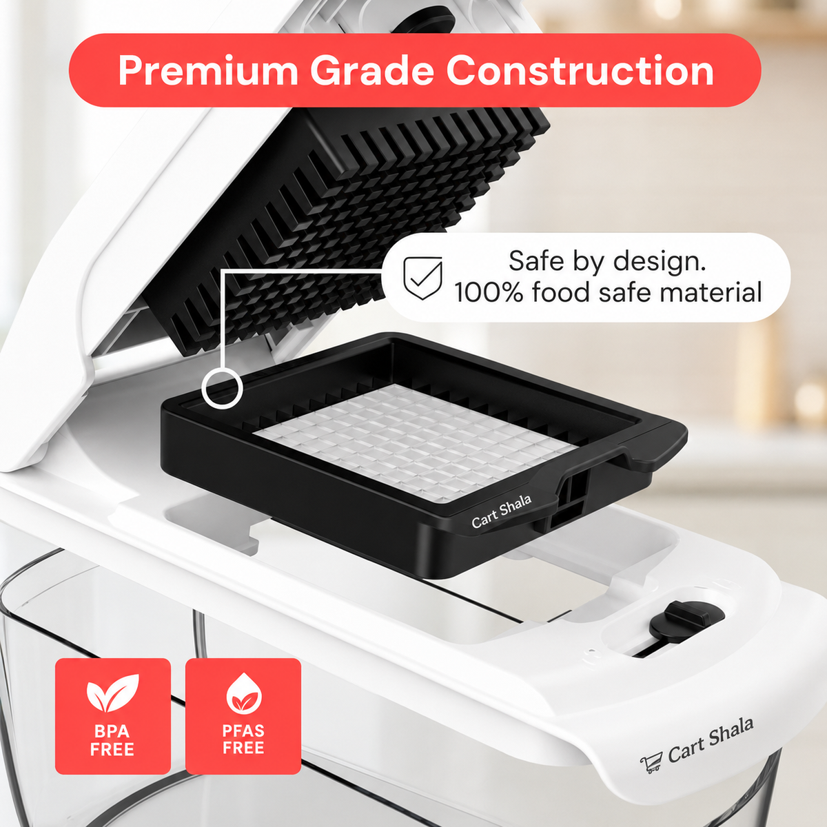 Cart Shala Pro Vegetable Chopper – Multiple Cutting Blades & Easy Meal Prep Tool