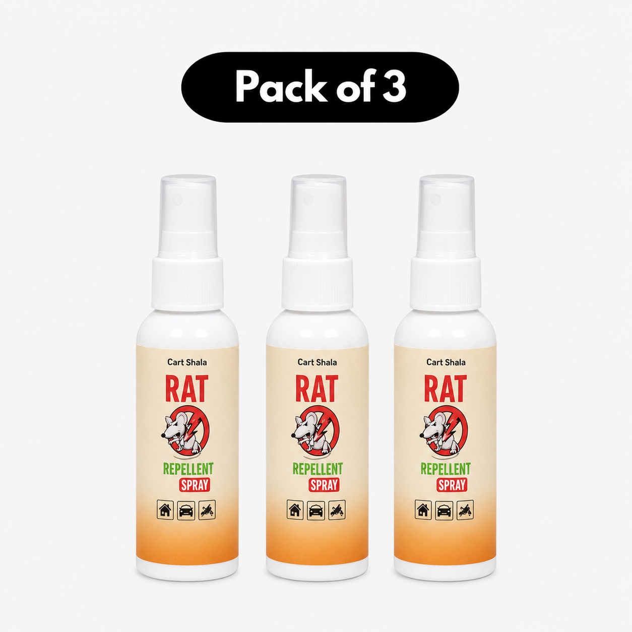 Cart Shala Rat Repellent Spray 50ML Buy 1 Get 2 Free