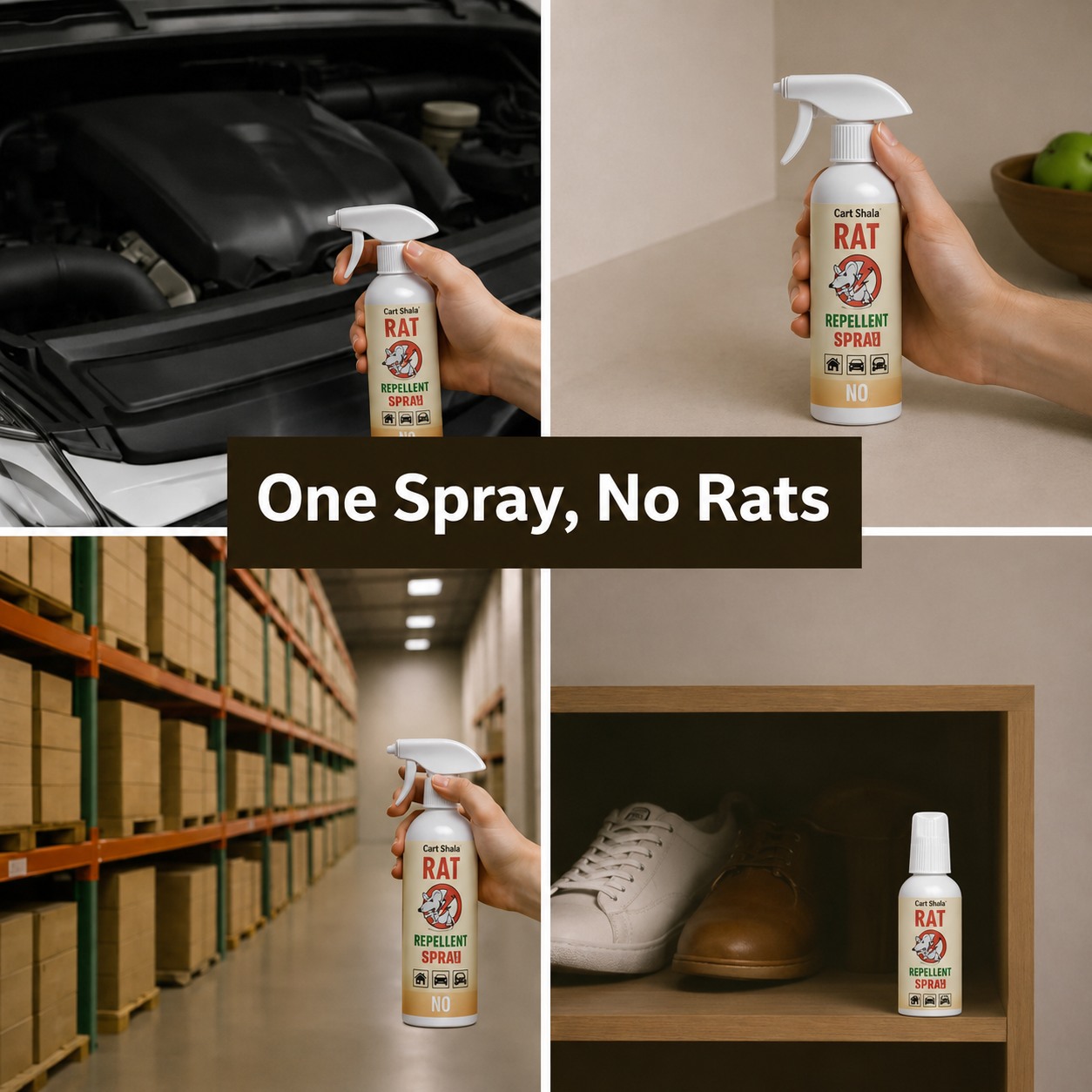 Cart Shala Rat Repellent Spray 50ML Buy 1 Get 2 Free