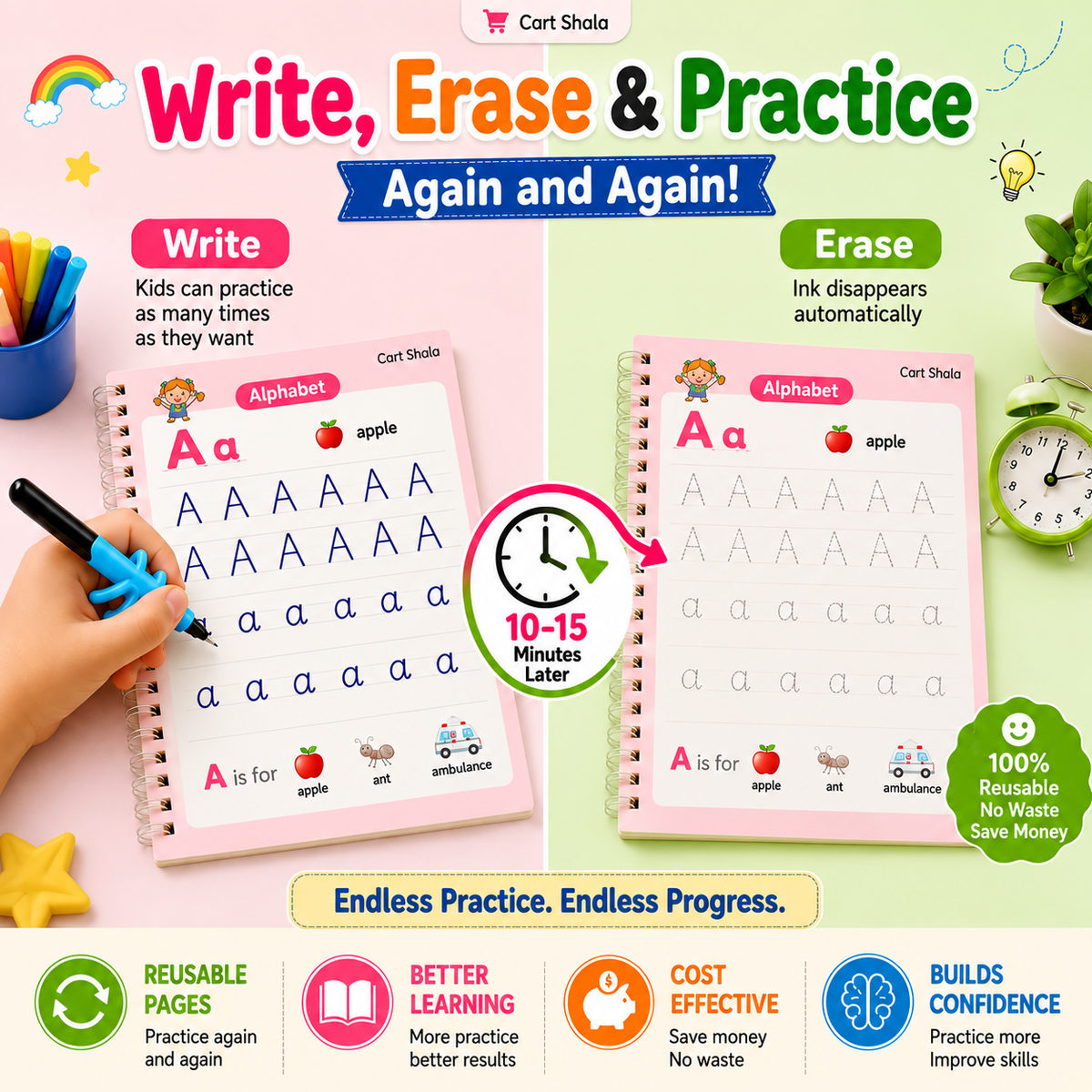 Magic Grooved Writing Practice Workbook Set